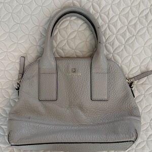 kate spade Pebbled stone colored Leather Satchel